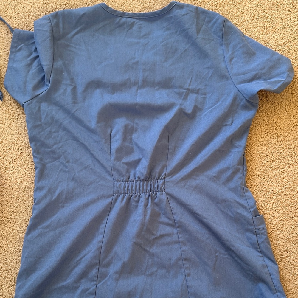 Grey's Anatomy Slate Blue Scrub Top - Picture 3 of 6